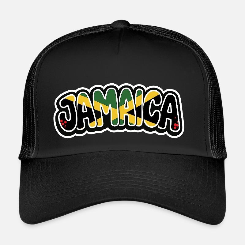 JAMAICA Graffiti - Trucker Cap - Schwarz/Schwarz