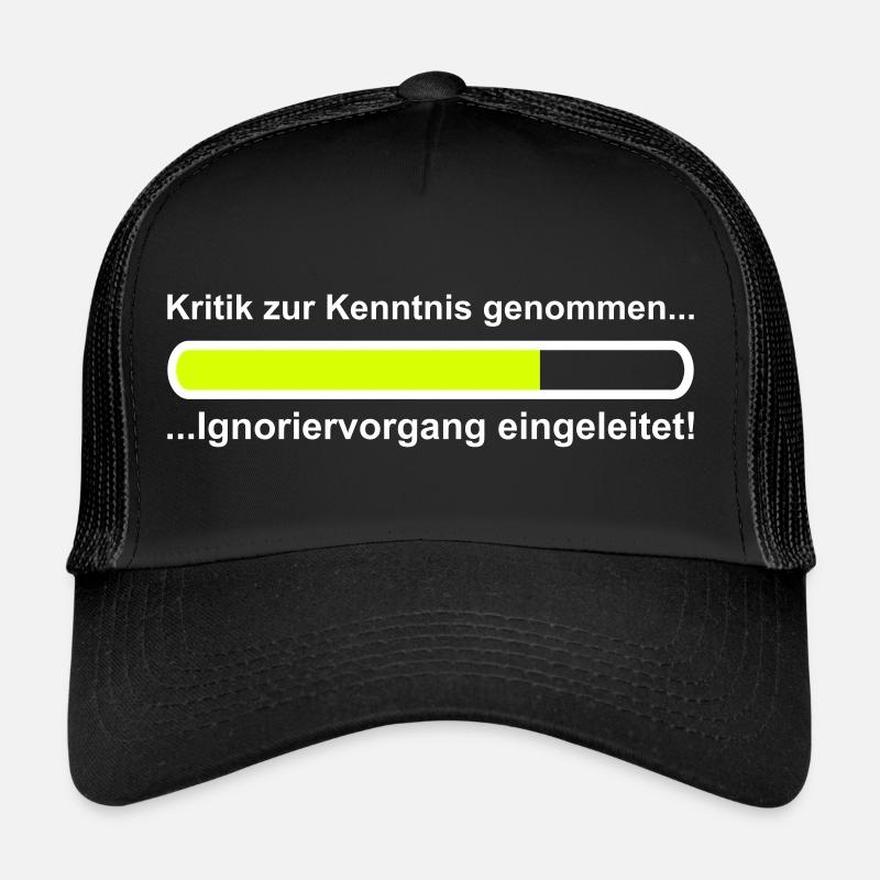 Ignoriervorgang - Casquette trucker  - noir/noir