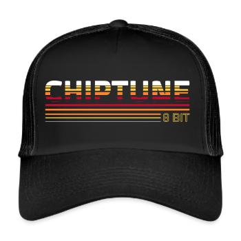 Chiptune - 8 Bit - Music and Gaming - Trucker Cap - black/black - Front