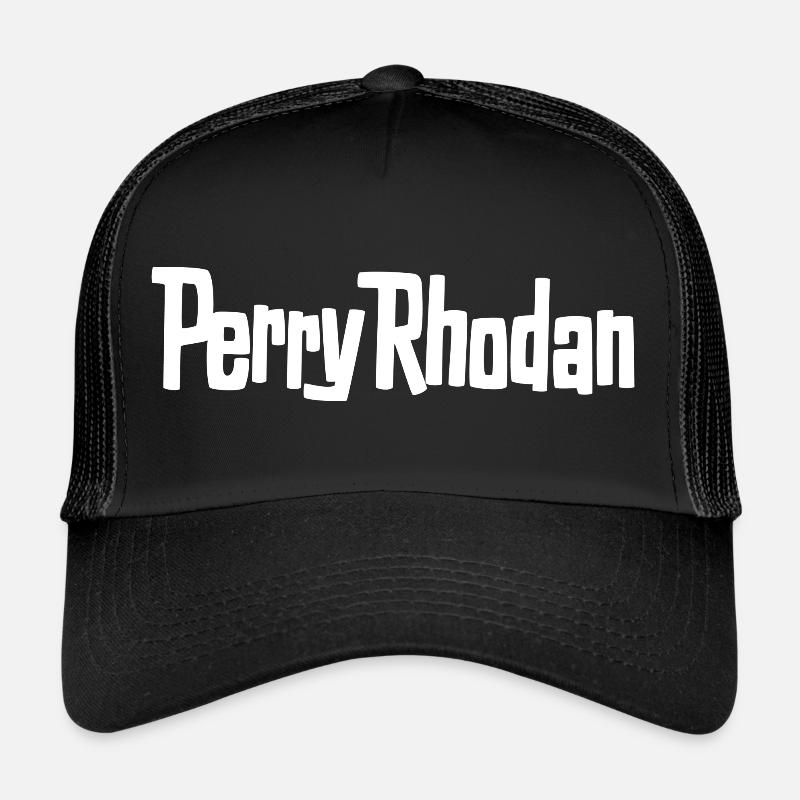 Perry Rhodan Logo weiß - Trucker Cap - Schwarz/Schwarz