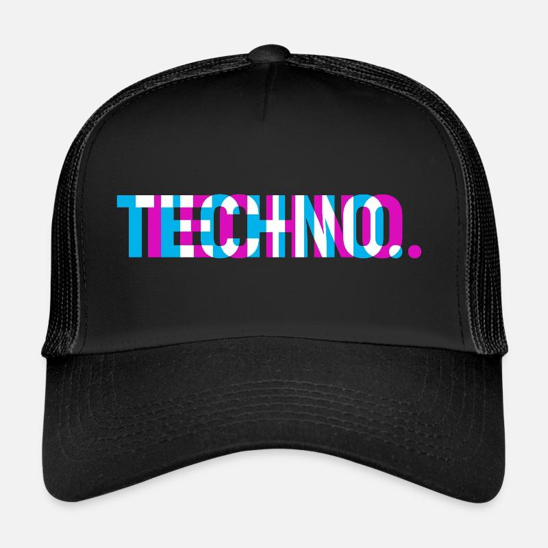 Techno - Trucker Cap - Schwarz/Schwarz