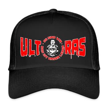Ultras Motiv So sind wir das ist unser Leben rot - Trucker Cap - Schwarz/Schwarz - Vorne