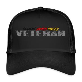 GERMAN ARMED FORCES - Veteran - Trucker Cap - Schwarz/Schwarz - Vorne