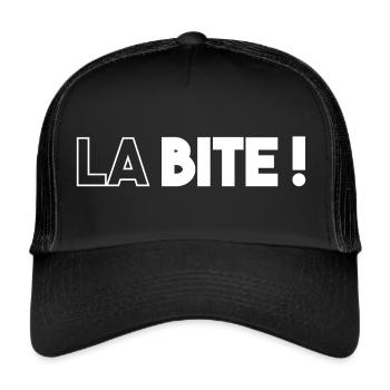 cadeau marrant beauf zizi chibre zob teub la bite - Casquette trucker  - noir/noir - Devant