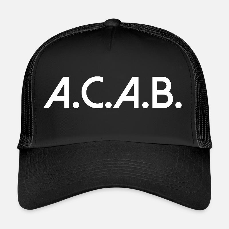 acab all Cops are bastards Spruch Text Schrift Trucker Cap