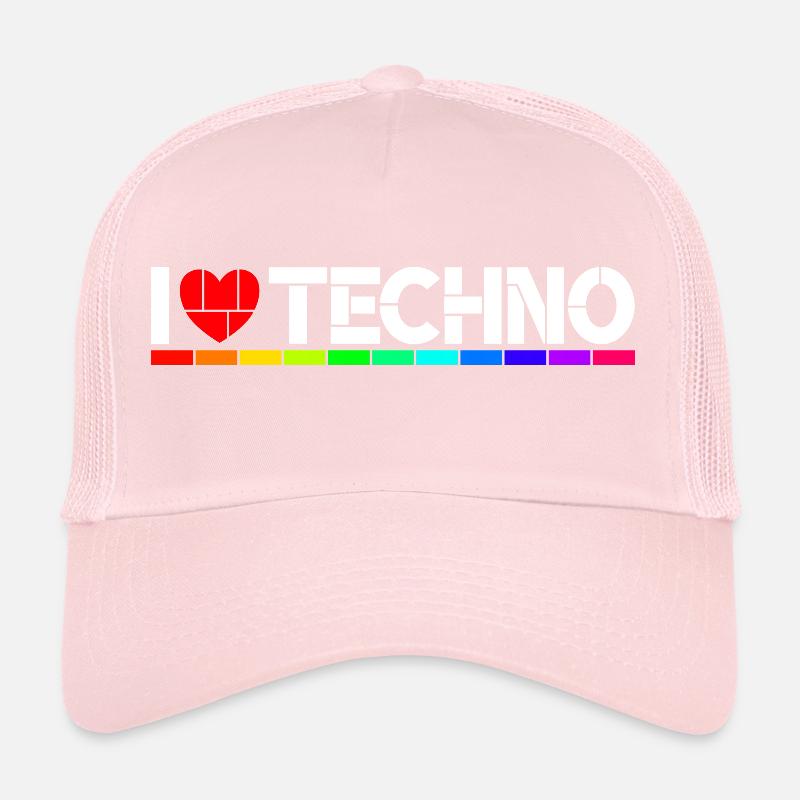 I love Techno Casquette trucker 