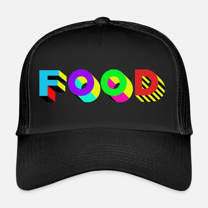 Nourriture savoureuse - Casquette trucker - noir/noir