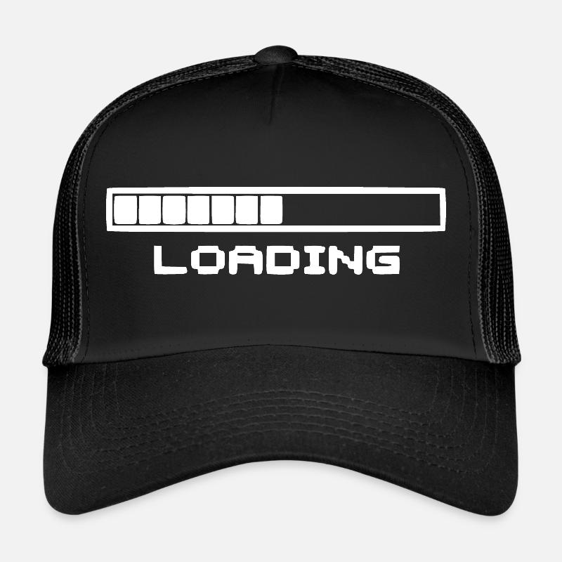 Ladebalken weiß - Trucker Cap - Schwarz/Schwarz