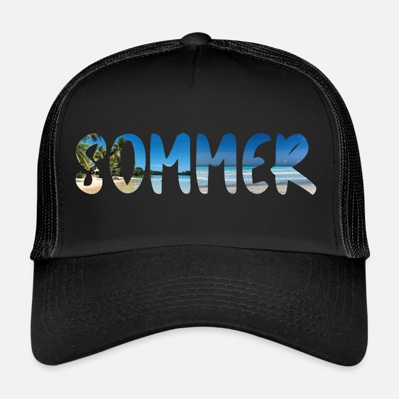 Sommer Design - Trucker Cap - Schwarz/Schwarz