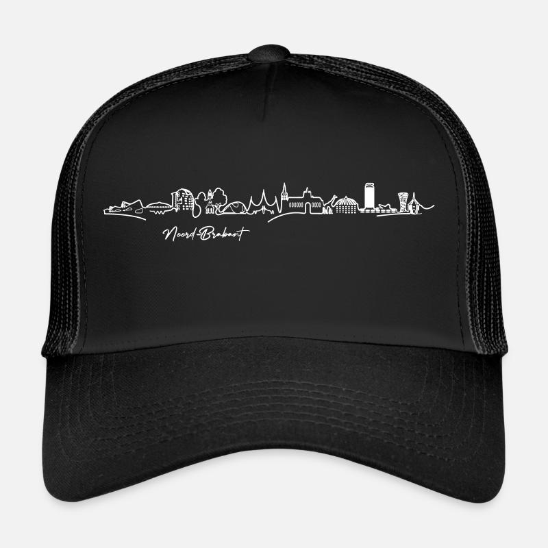 Skyline Noord-Brabant - WIT (Multi Color Vector) Casquette trucker 