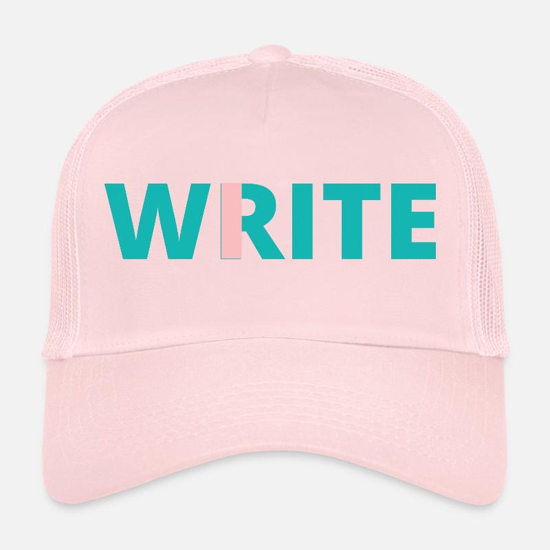 I in Write Single Word Design Self Reflective Trucker Cap