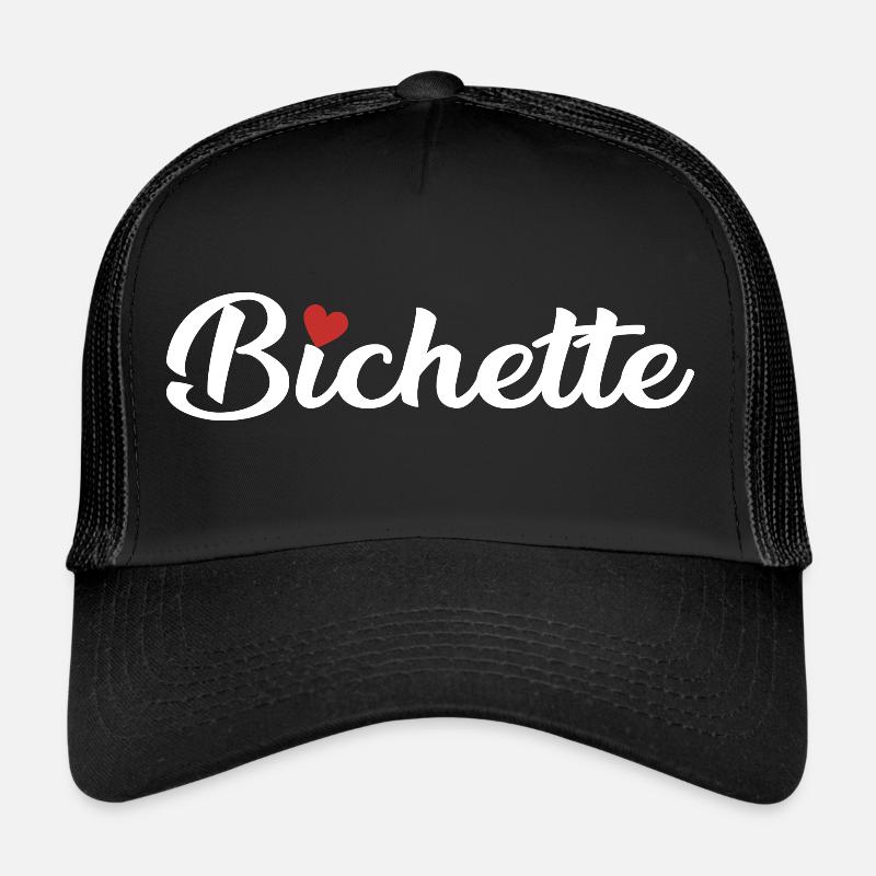 Bichette idée de cadeau mignon - Casquette trucker  - noir/noir