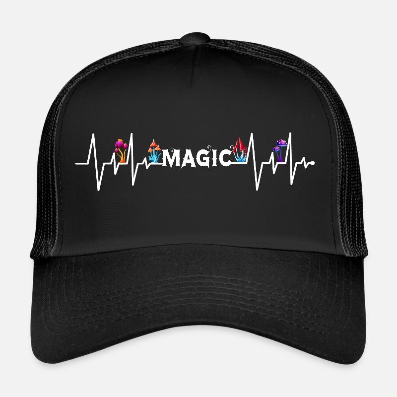 Champignon magique Psychédélique Heartbeat Champignon Casquette trucker 