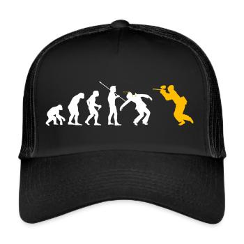 Paintball Evolution Funny Paintball Gift - Trucker Cap - black/black - Front
