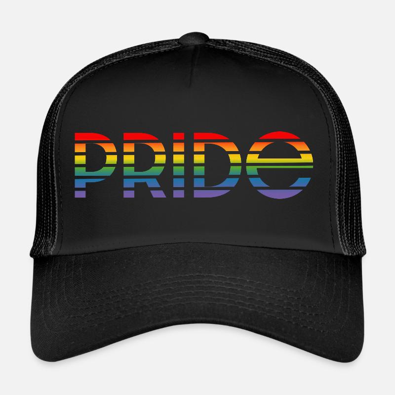 Pride rainbow - Trucker Cap - Schwarz/Schwarz