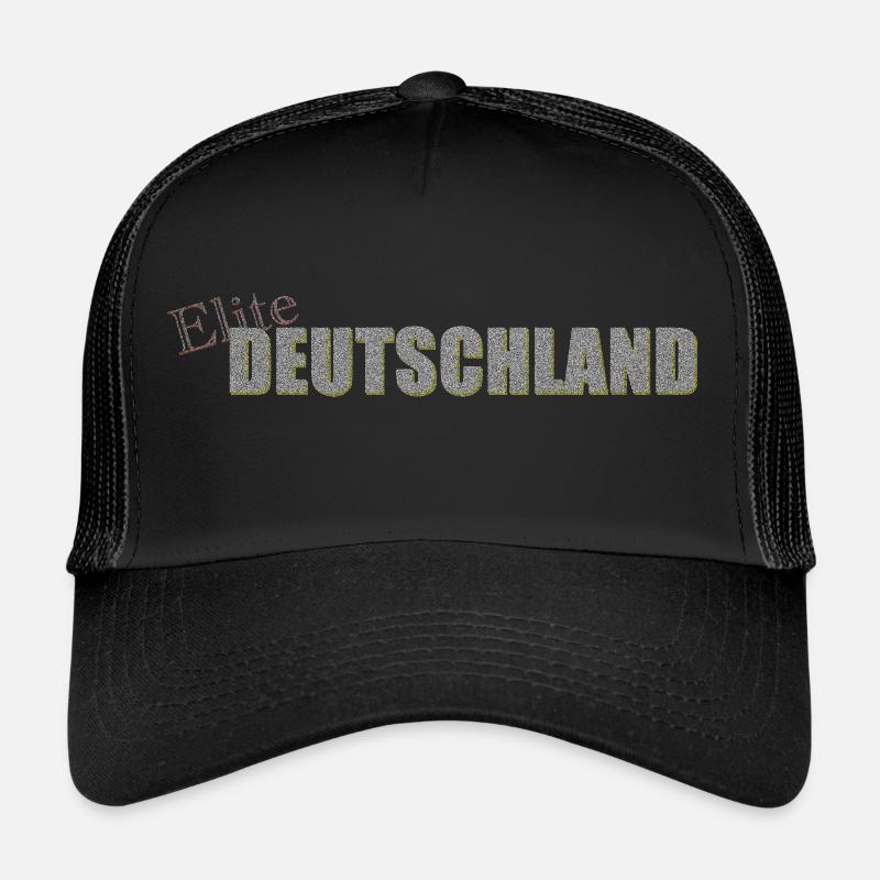 Elite Deutschland - Trucker Cap - Schwarz/Schwarz