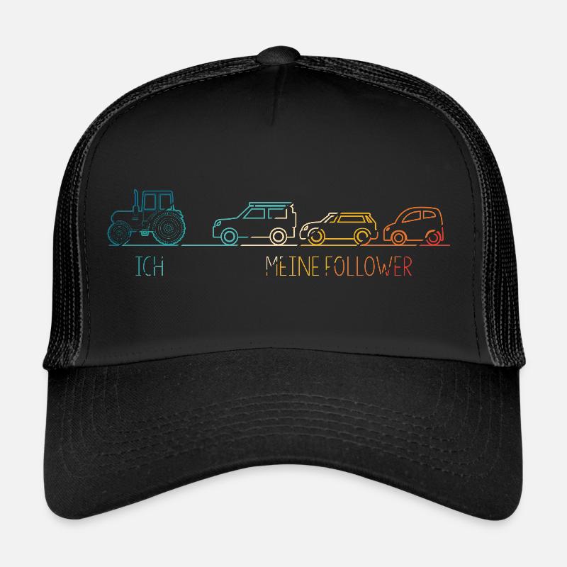 Ich und meine Follower Traktor Trekker Bauer Gesch - Trucker Cap - Schwarz/Schwarz
