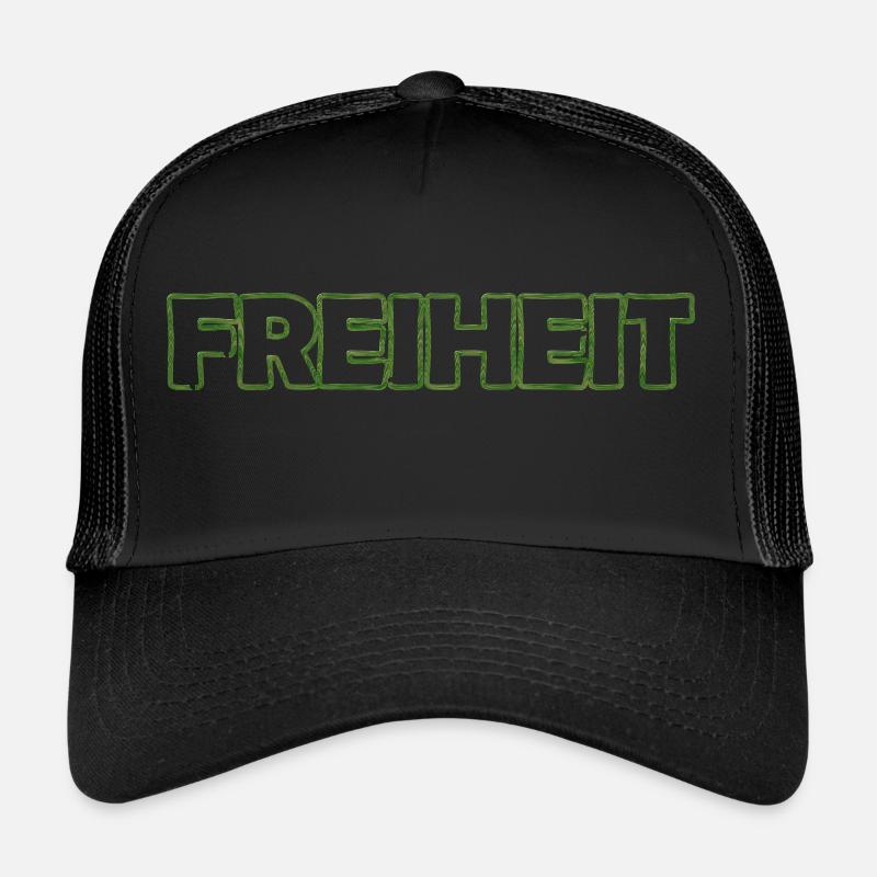 Freiheit - Trucker Cap - Schwarz/Schwarz