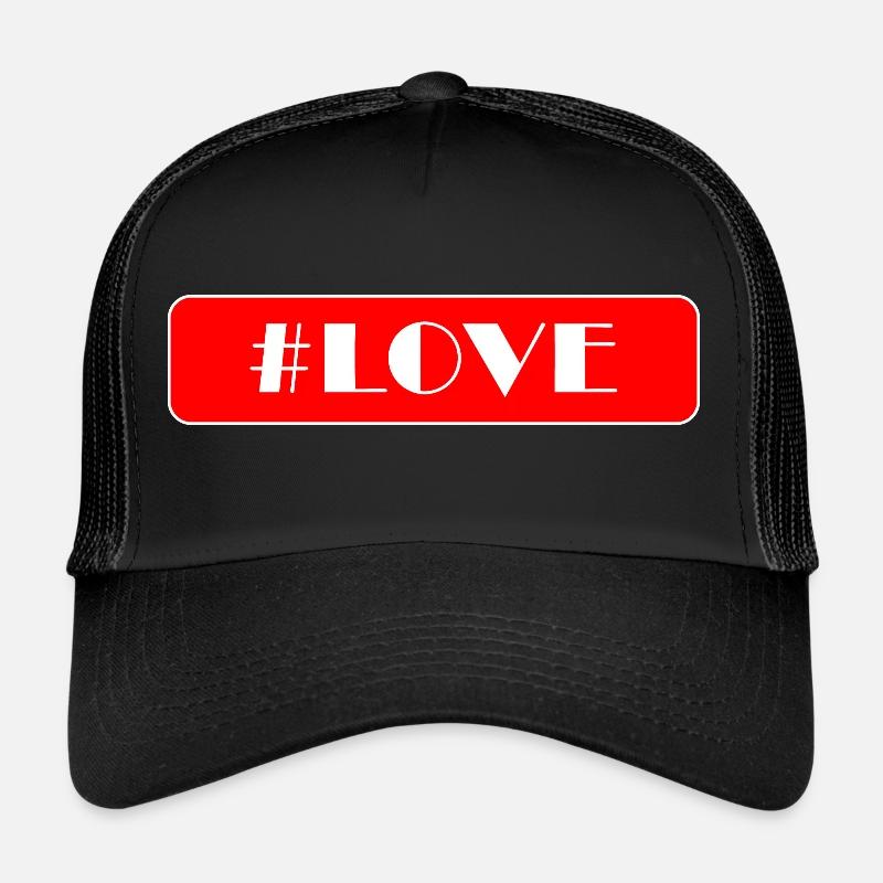 Liebestext - Trucker Cap - Schwarz/Schwarz