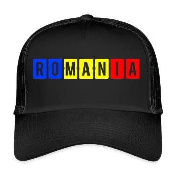 romania 003 - Trucker Cap - Schwarz/Schwarz - Vorne