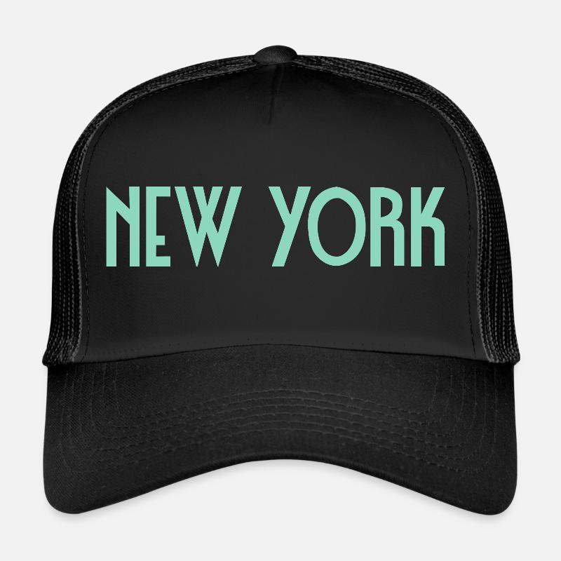 New York - Casquette trucker  - noir/noir
