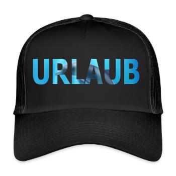 Urlaub Delfin - Trucker Cap - Schwarz/Schwarz - Vorne