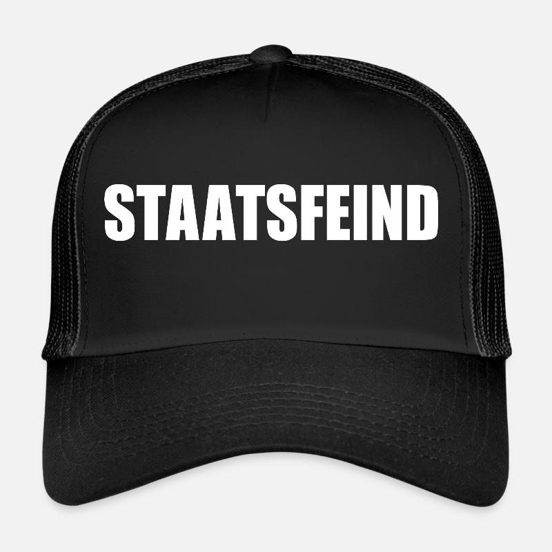 Staatsfeind - Trucker Cap - Schwarz/Schwarz
