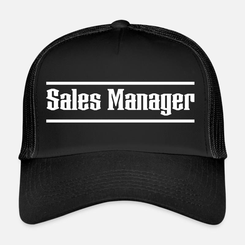 white Design Sales Manager Trucker Cap