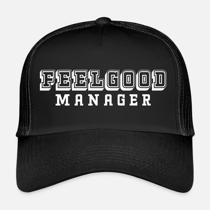 Feelgood Manager Tshirt dunkel - Trucker Cap - Schwarz/Schwarz
