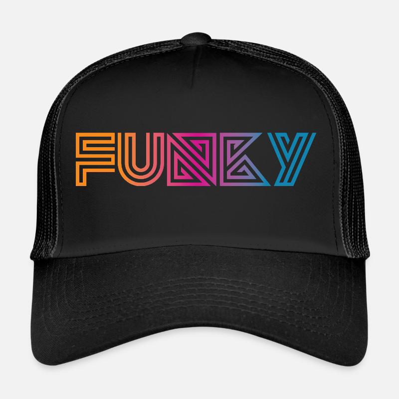Funky Vintage - Trucker Cap - Schwarz/Schwarz