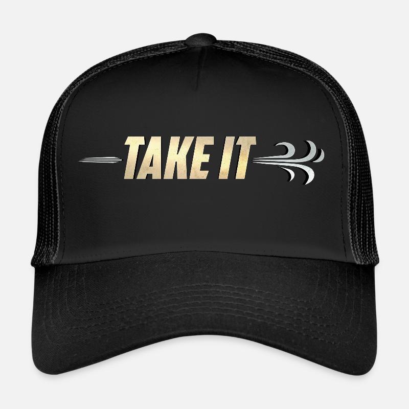 TAKE IT - Casquette trucker  - noir/noir