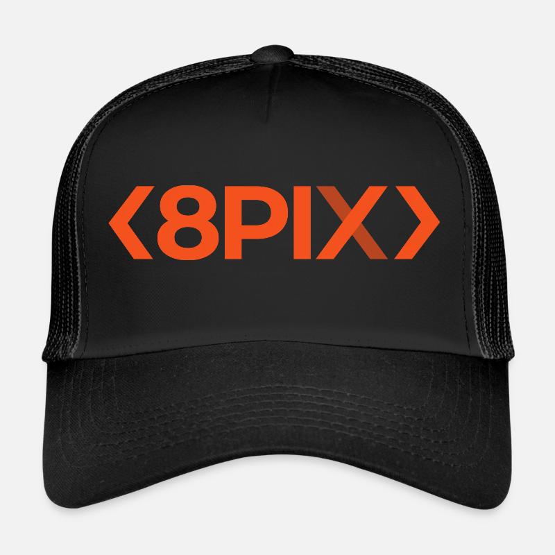 logo 8pix - Casquette trucker  - noir/noir