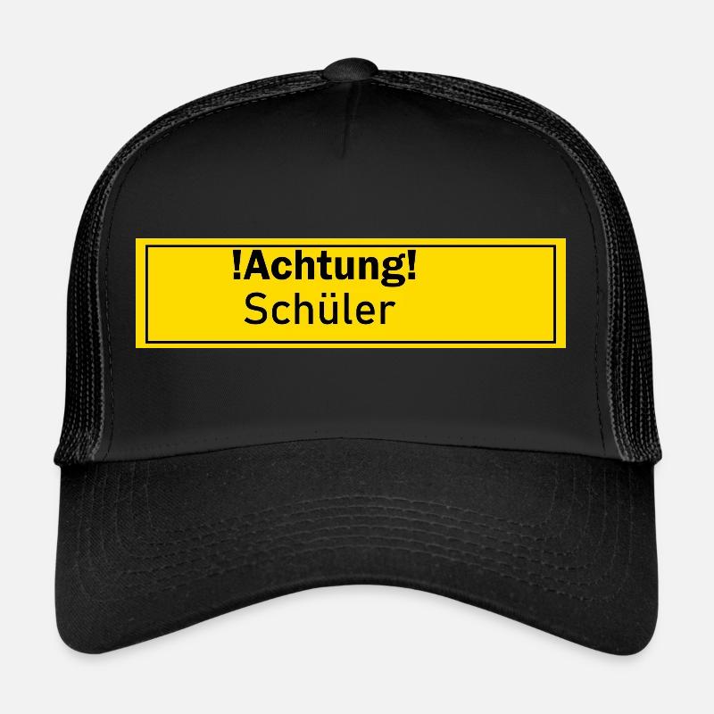 Schüler Schülerin Schule Geschenk Geschenkidee - Trucker Cap - Schwarz/Schwarz