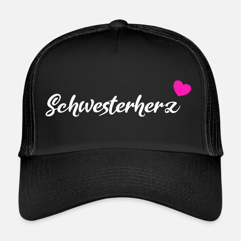 Schwesterherz Geschenk White Trucker Cap