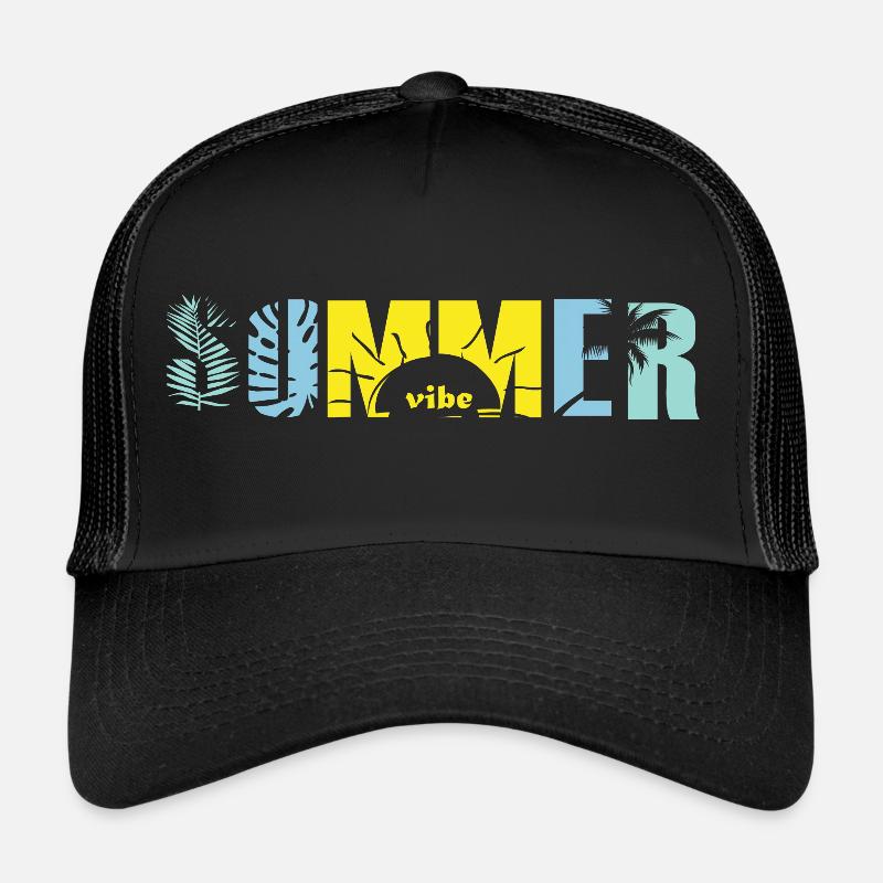 SUMMER vibe - Casquette trucker  - noir/noir