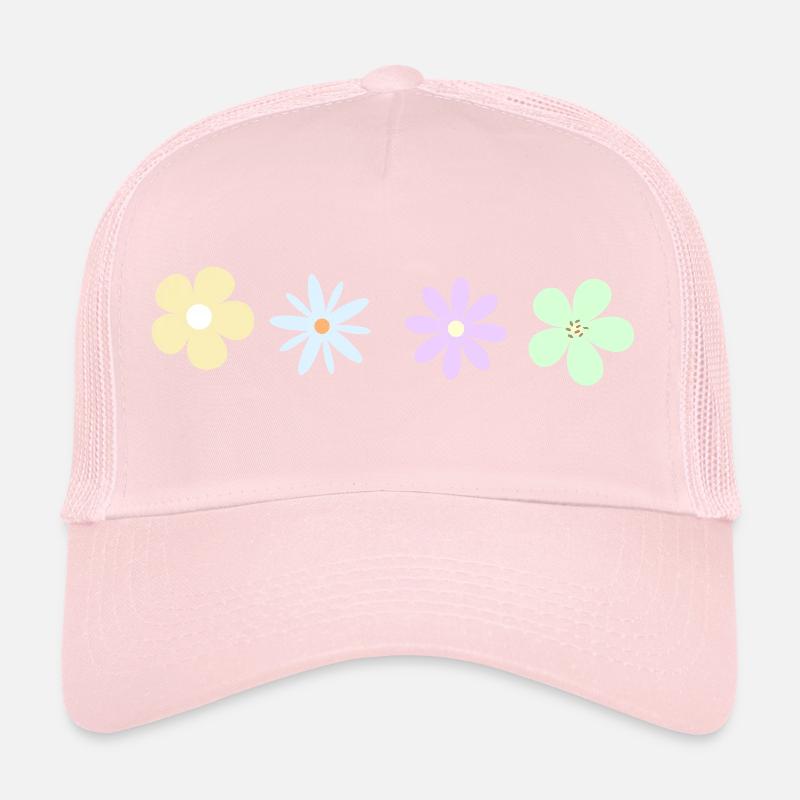 Fleurs minimalistes Casquette trucker 