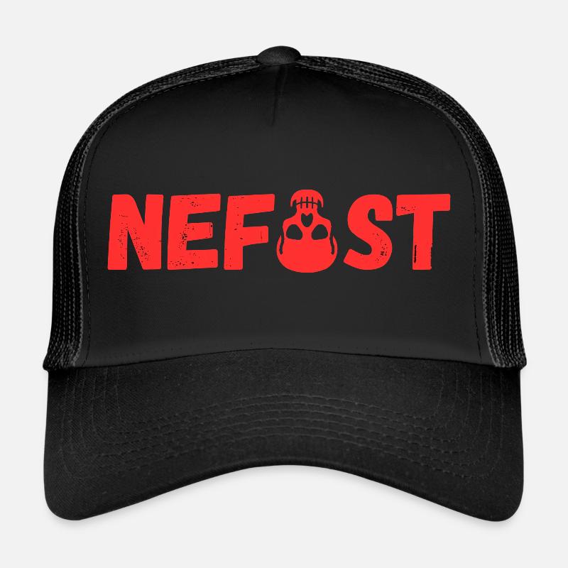 nefast skull red Casquette trucker 