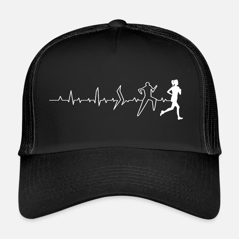 "Pulse rate running" - Trucker Cap - black/black
