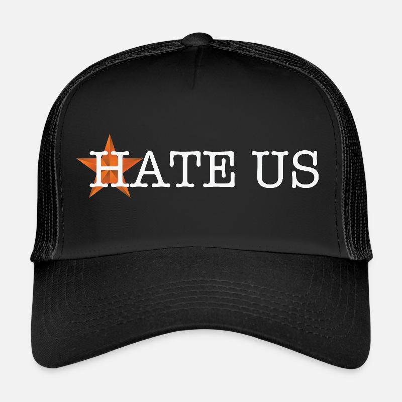 hate us - Trucker Cap - black/black