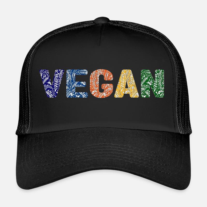 Vegan pattern - primary colors Trucker Cap