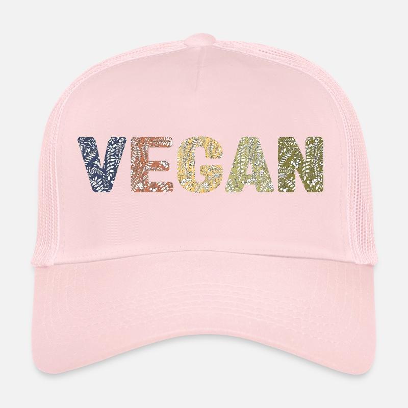 Vegan - botanical pattern - forest color Trucker Cap
