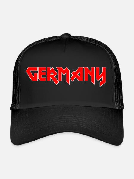 Fashionable home GERMANY Metal-Design - Trucker Cap - black/black - Front
