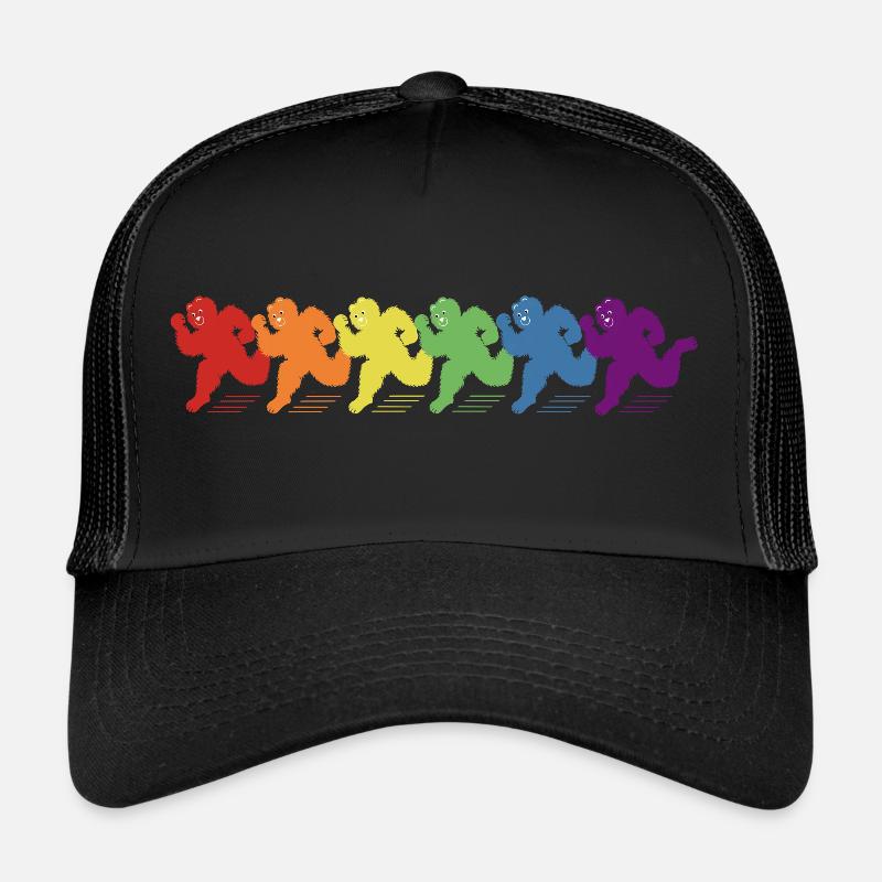 Regenbogen Bären Parade! - Trucker Cap - Schwarz/Schwarz
