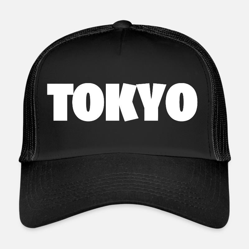 TOKYO WHITE - Trucker Cap - black/black