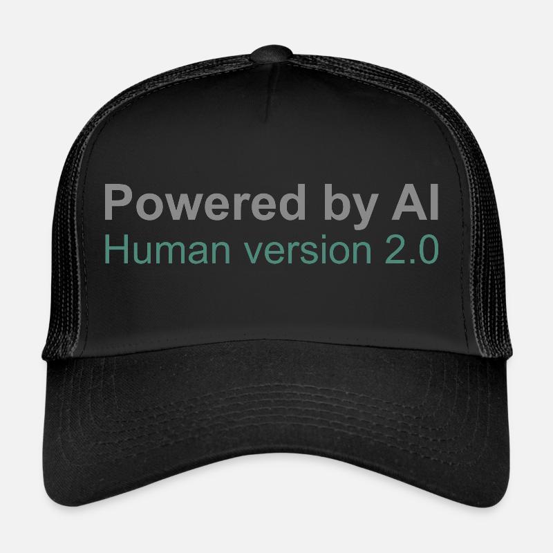 Propulsé par l’IA : Version humaine 2.0 - Casquette trucker  - noir/noir