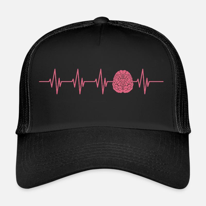 Brain heartbeat - Trucker Cap - black/black