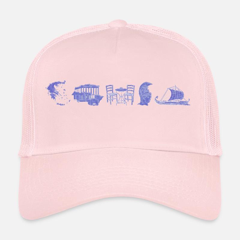 Boho Line Art Design, série « Grèce » Casquette trucker 