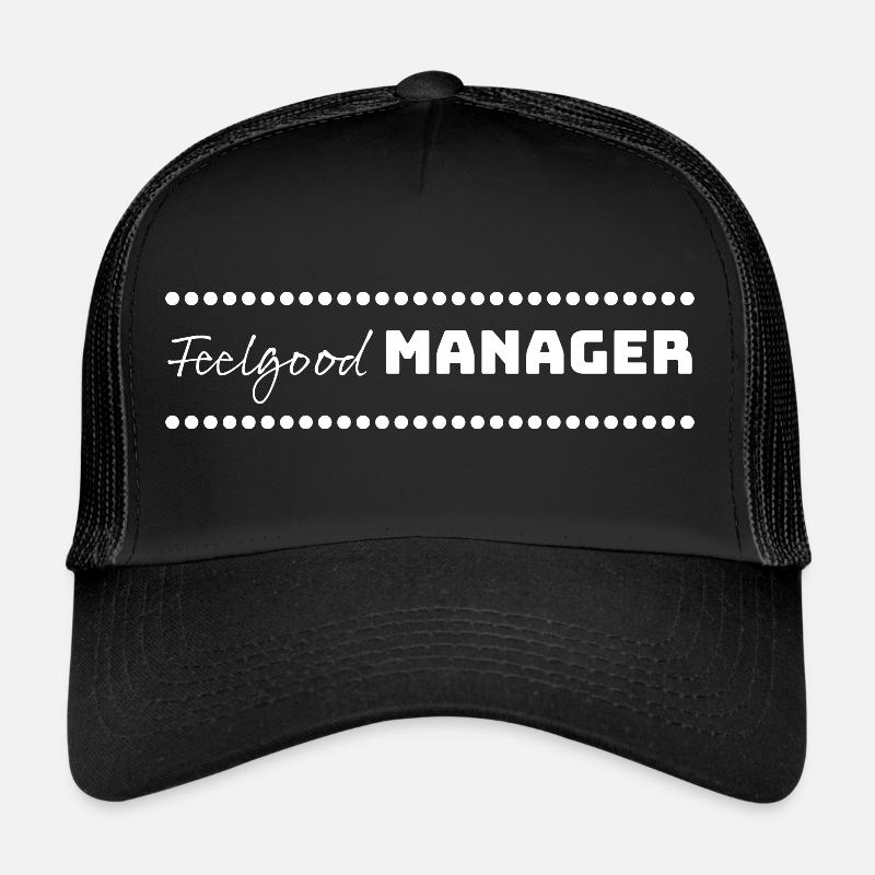 Design Feelgood Manager points blancs Casquette trucker 