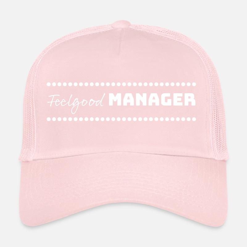 Design Feelgood Manager points blancs Casquette trucker 