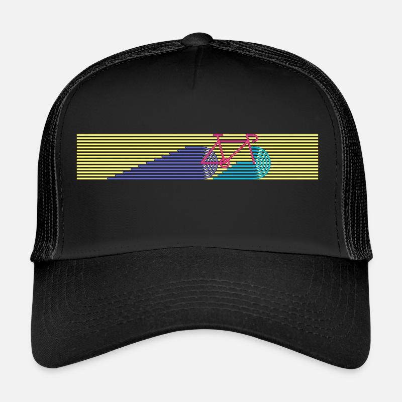 Single Speed Fahrrad - Trucker Cap - Schwarz/Schwarz
